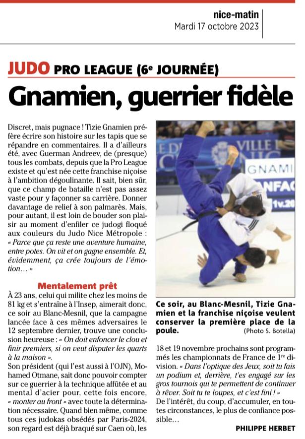 Judo Pro League 6Ã¨me journÃ©e