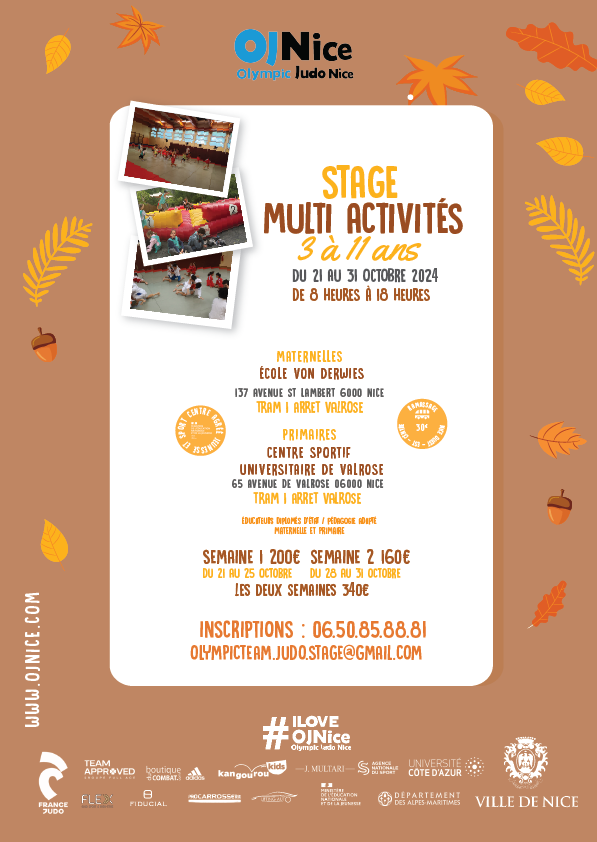 Stage d’été multi activites 3/11 ans automne
